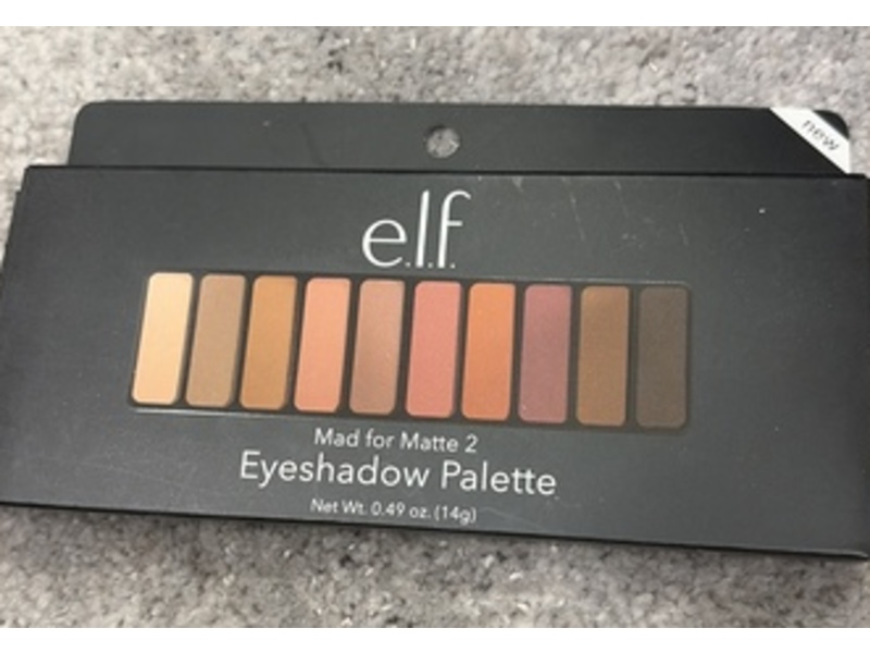 e.l.f Eyeshadow Palette, Mad For Matte 2, 0.49 oz/14 g