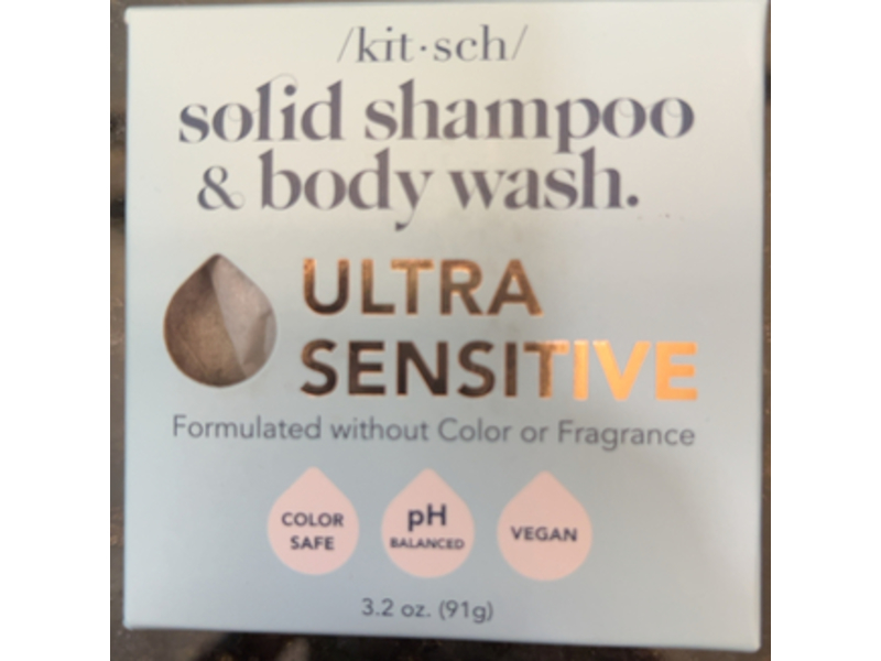 Kitsch Ultra Sensitive Shampoo & Body Wash Bar, 3.2 oz/91 g