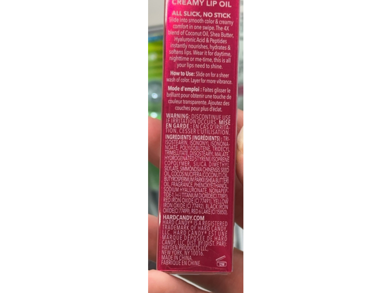 Hard Candy Glosstopia Lip Slide Creamy Lip Oil, Pink Play, 0.17 fl oz/5 mL