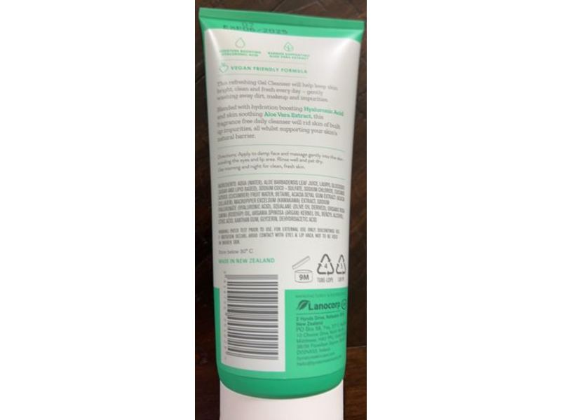 By Nature From New Zealand Facial Cleanser Gel, Hyaluronic Acid + Aloe Vera, 7 oz/200 g