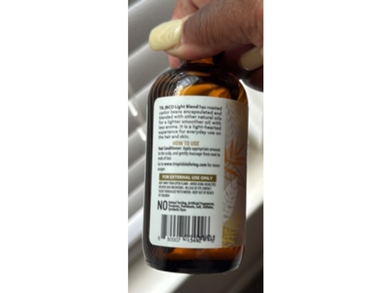 Tropic Isle Living Light Blend Jamaican Black Castor Oil, 4 fl oz/118 mL