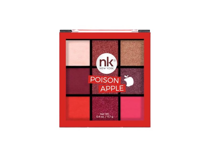 Nicka K New York Makeup Nine Color Shadow Palette, Poison Apple, 0.4 oz/11.7 g