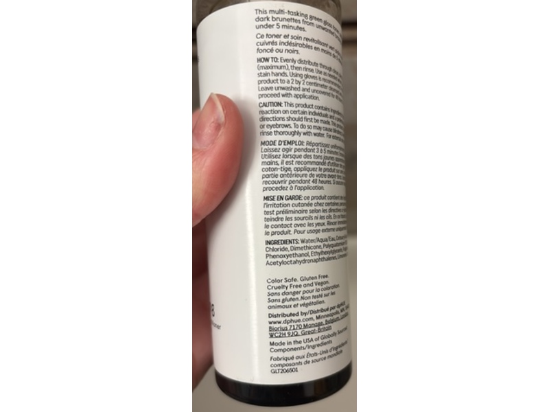 dpHUE Gloss+ Toning Green Neutralizer & Deep Conditioner, Dark Brown, 6.5 fl oz/192 mL