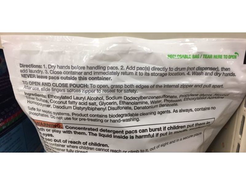 Up & Up Laundry Detergent Pacs, Free + Clear, 24.3 oz/689 g, 35 Count