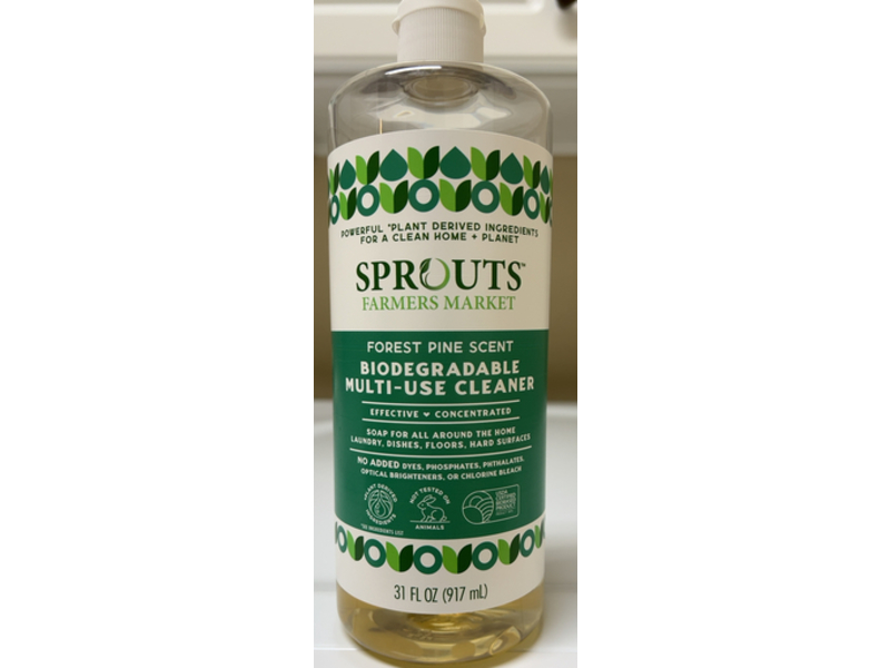 Sprouts Farmers Market, Biodegradable Multi Use Cleaner, 31 fl oz/917 mL