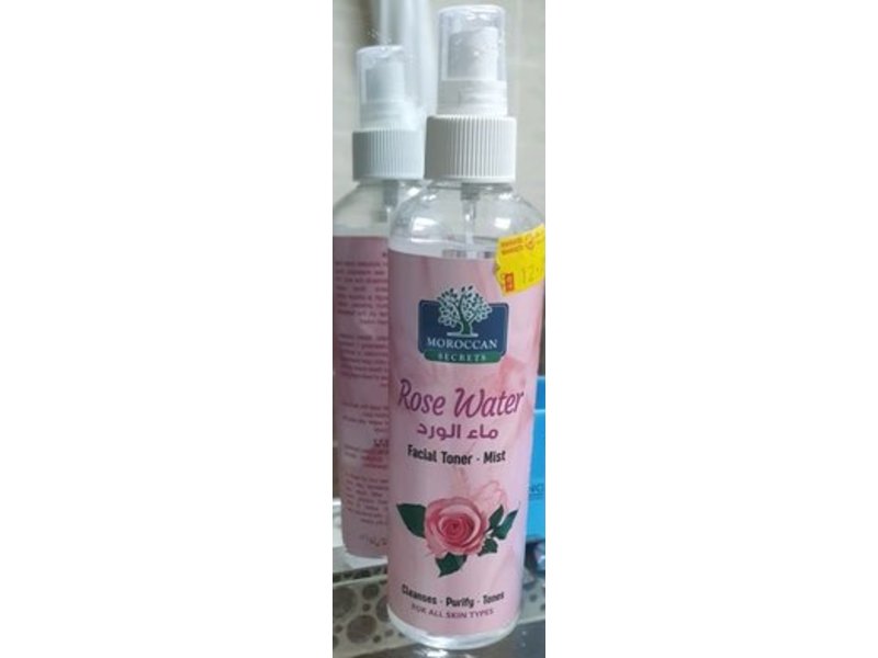 Moroccan Secrets Facial Toner Mist, Rose Water, 250 mL