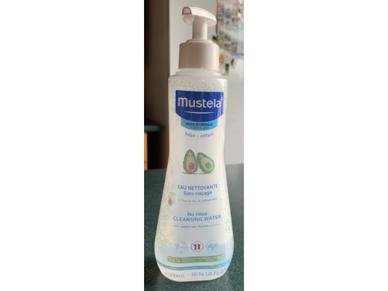 Mustela No Rinse Cleansing Water, Avocado, 10.14 fl oz/300 mL