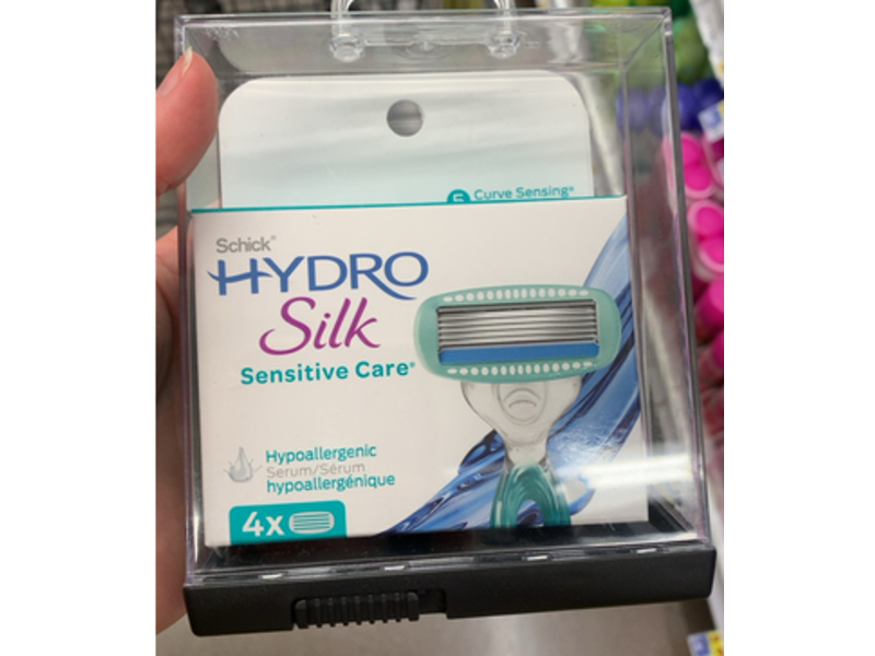 Schick Hydro Silk Sensitive Care Razor Blade, 4 Count