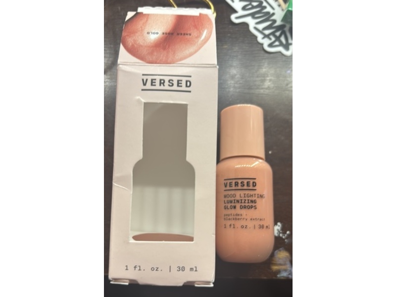 Versed Mood Lighting Glow Drops, Rose, 1 fl oz/30 mL