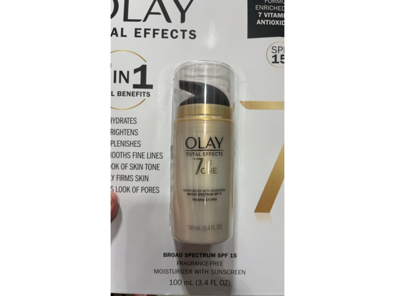 Olay 7 In 1 Moisturizer Sunscreen, Fragrance Free SPF 15, 3.4 fl oz/100 mL