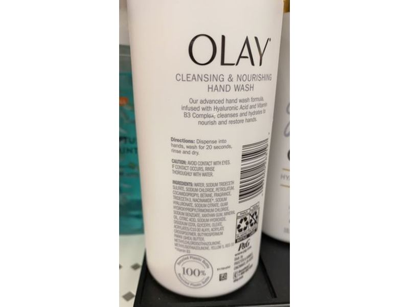 Olay Cleansing & Nourishing Hand Wash, Hyaluronic Acid, Notes Of Jasmine, 10.1 fl oz/300 mL