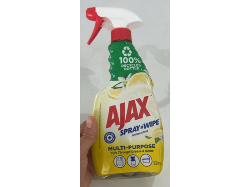 Ajax Multi-Purpose Spray N' Wipe, Lemon Citrus, 500 mL