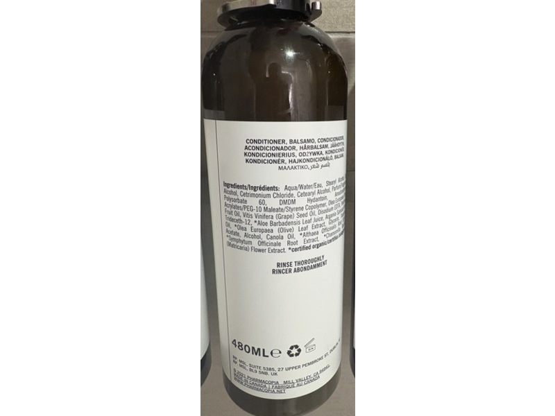 Pharmacopia Conditioner, Argan Oil + Aloe Vera, 16.2 fl oz/480 mL