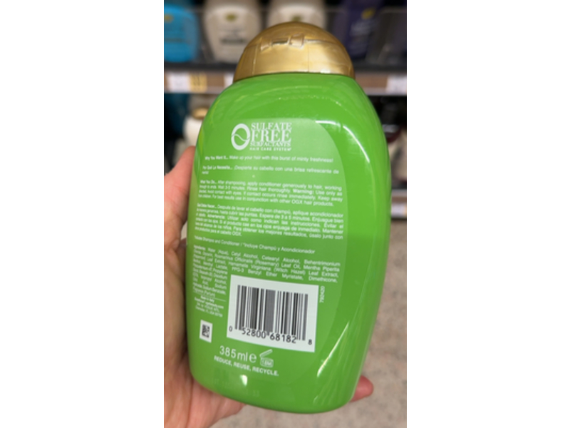 OGX Extra Strength Refreshing Scalp + Conditioner, Rosemary Mint, 13 fl oz/385 mL