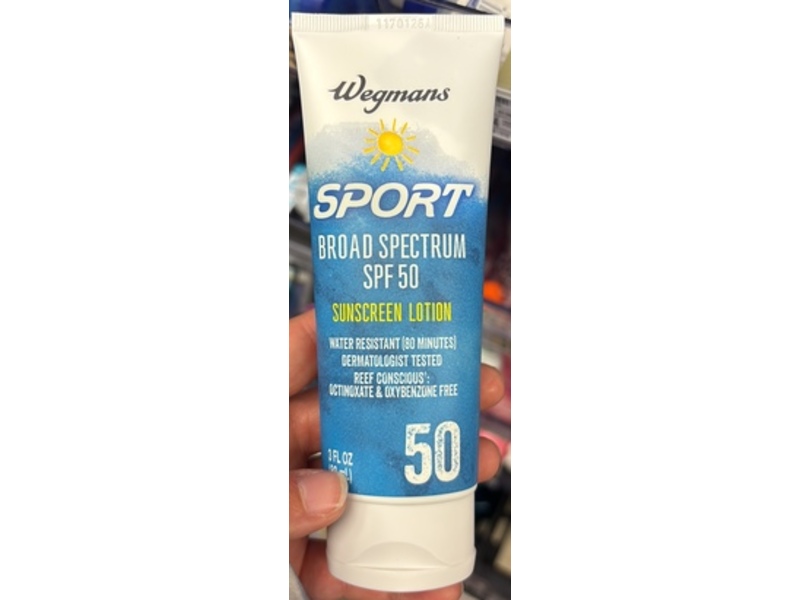 Wegmans Sport Sunscreen Lotion, SPF 50, 3 fl oz/80 mL