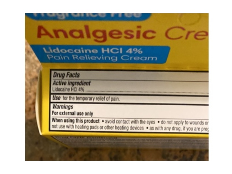 Kroger Analgesic Cream, Lidocaine Hcl 4%, 2.7 oz/76.5 g