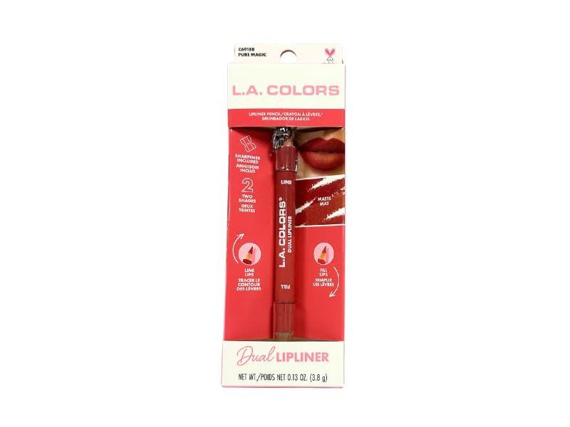 L.A. Matte Dual Lipliner, Pure Magic, 0.13 oz/3.8 g