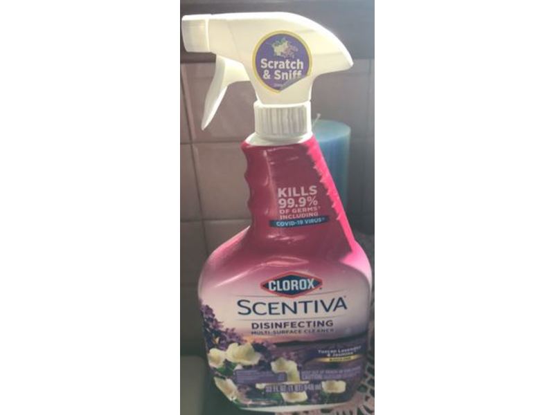 Clorox Scentiva Disinfecting Multi-Surface Cleaner, Tuscan Lavender, 32 fl oz/946 mL