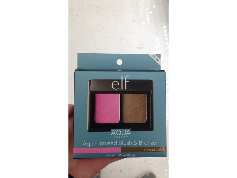e.l.f. Cosmetics Aqua Infused Blush & Bronzer, Bronzed Violet, 0.29 oz
