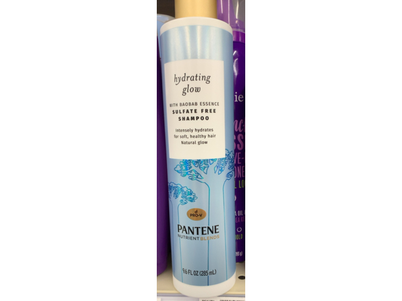 Pantene Hydrating Glow Shampoo, Sulfate-Free, 9.6 fl oz/285 mL