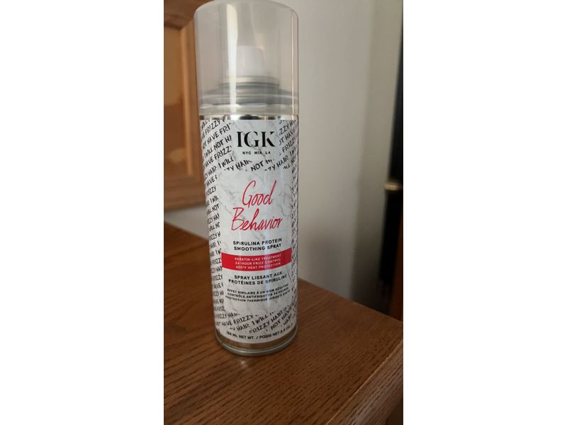 IGK Good Behavior Smoothing Spray, Spirulina Protein, 5.8 oz/186 mL