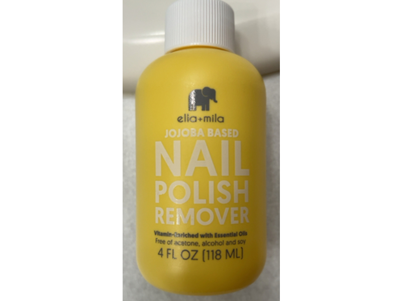 ella+mila Jojoba Based Nail Polish Remover, 4 fl oz/118 mL