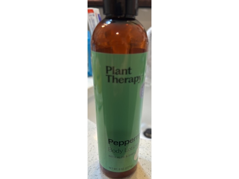 Plant Therapy Body Lotion, Peppermint, Aloe & Shea, 8 oz/227 g