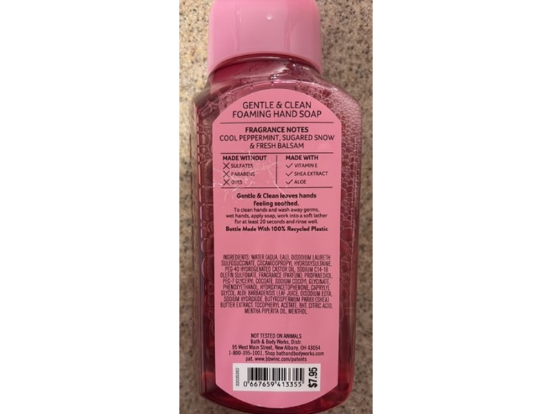 Bath & Body Works Twisted Peppermint Gentle & Clean Foaming Hand Soap, 8.75 fl oz/259 mL