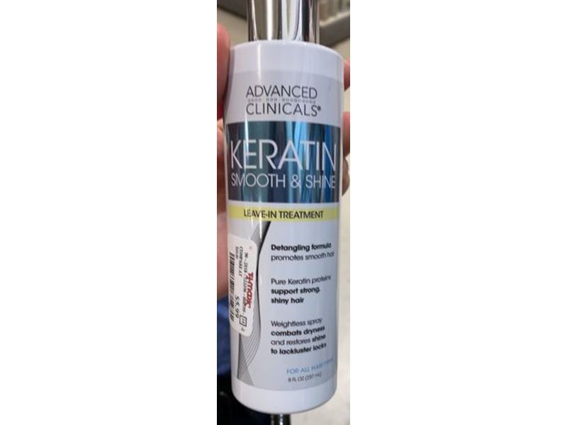 Advanced Clinicals Keratin Leave-In Treatment Spray, 8 fl oz/237 mL