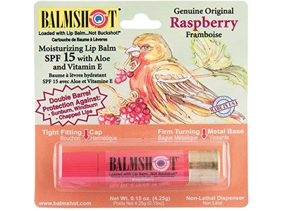 Balmshot Lip Balm, Raspberry, 0.15 oz/4.25 g