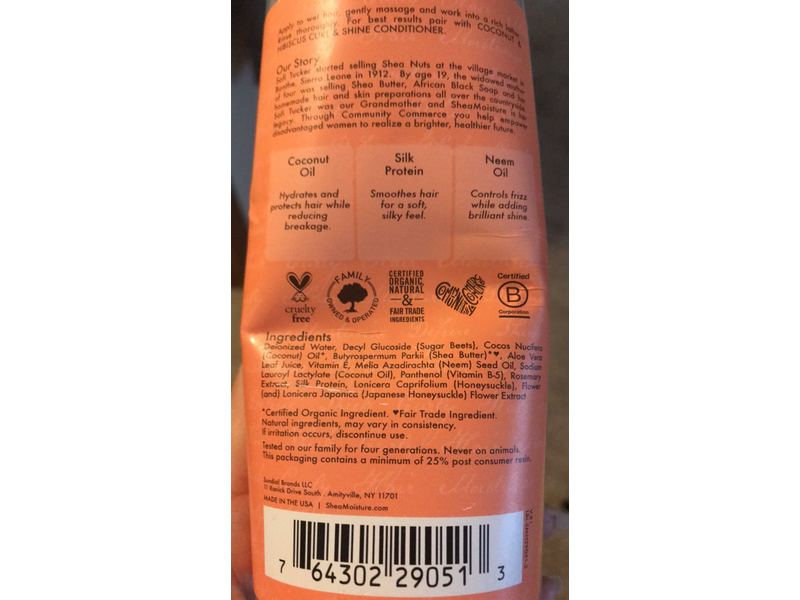 SheaMoisture Coconut & Hibiscus Curl & Shine Shampoo, 16 fl oz