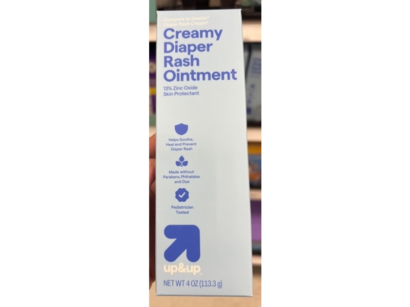 Up & Up Creamy Diaper Rash Ointment, 13% Zinc Oxide, 4 oz/113.3 g