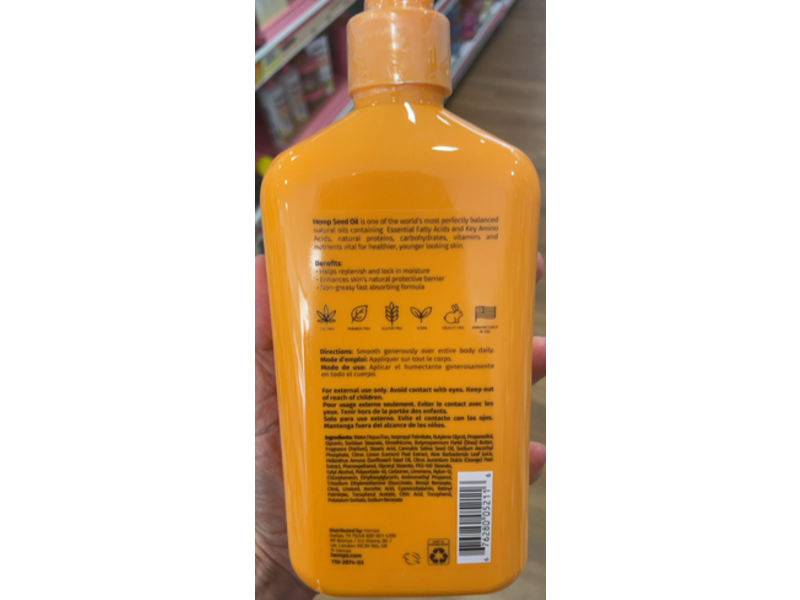 Hempz Herbal Body Moisturizer, Citrus Blossom, 17 fl oz/500 mL