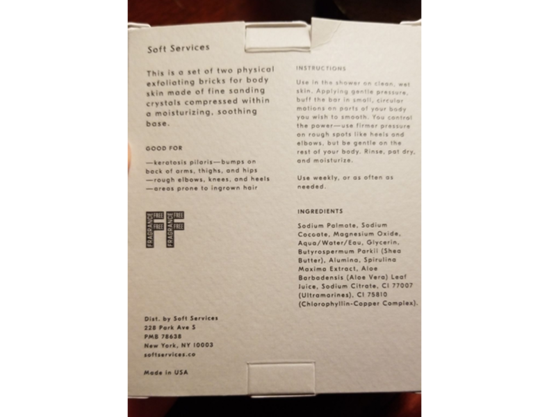 Soft Services Buffing Bar For Body, 4.5 oz, 2 Bars