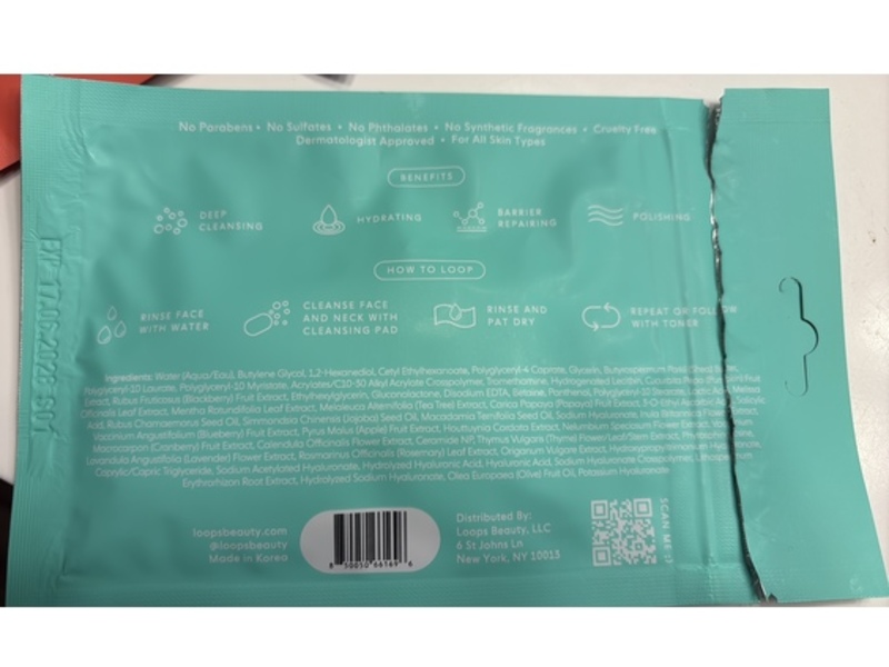 Loops Milky Cleansing Pads, 1.18 fl oz/35 mL, 12 Count