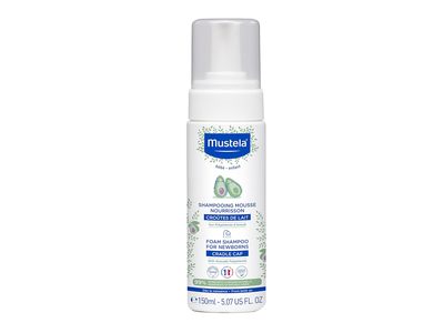 Mustela Newborns Foam Shampoo, Avocado Polyphenols, 5.07 fl oz/150 mL