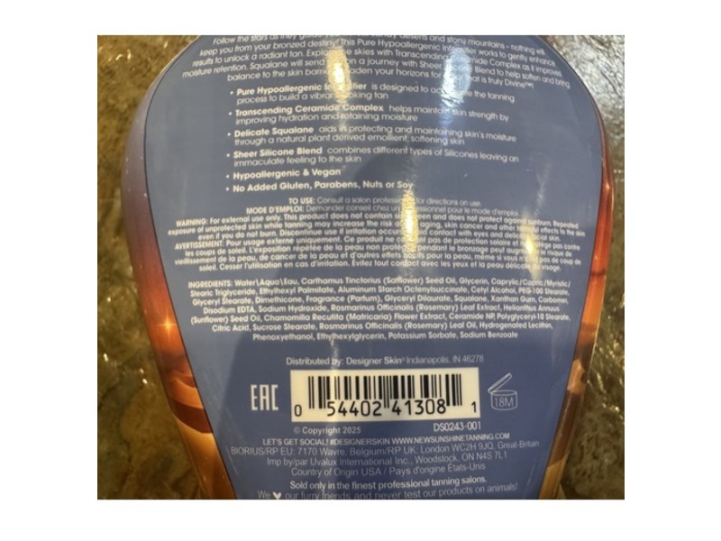 Designer Skin Divine Tanning Lotion, 13.5 fl oz/400 mL