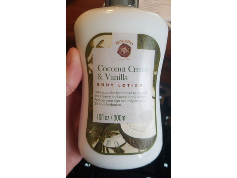 Bolero Beverly Hills Body Lotion, Coconut Cream & Vanilla, 10 fl oz/300 mL