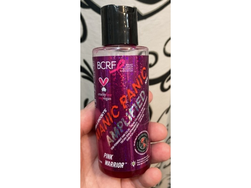 Manic Panic Amplified Semi-Permanent Hair Color, Pink Warrior, 4 fl oz/118 mL