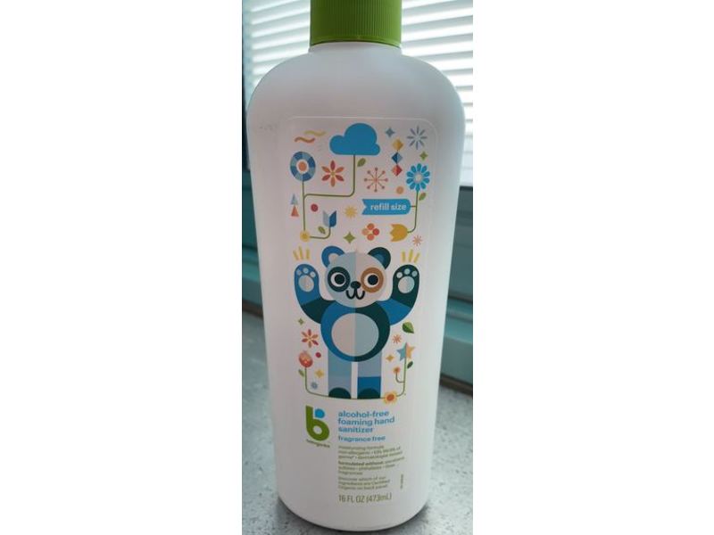 Babyganics Alcohol-Free Foaming Hand Sanitizer Refill Bottle, Fragrance Free, 16 fl oz/473 mL