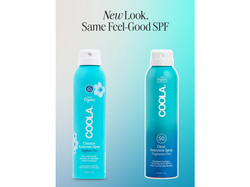COOLA Organic Classic Sunscreen Spray, SPF 50, 2 fl oz/60 mL