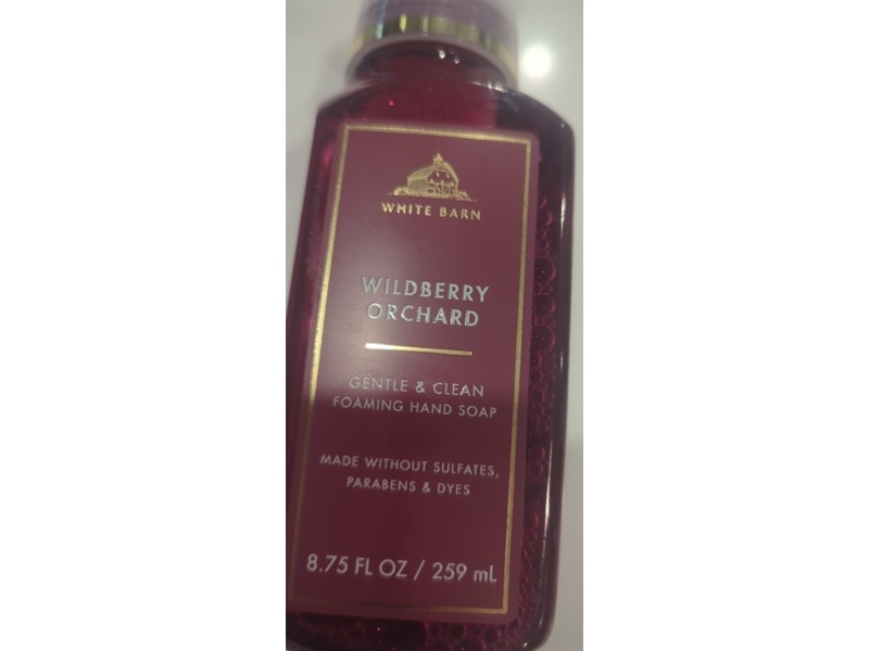 Bath & Body Works White Barn Gentle & Clean Foaming Hand Soap, Wildberry Orchard, 8.75 fl oz/259 mL