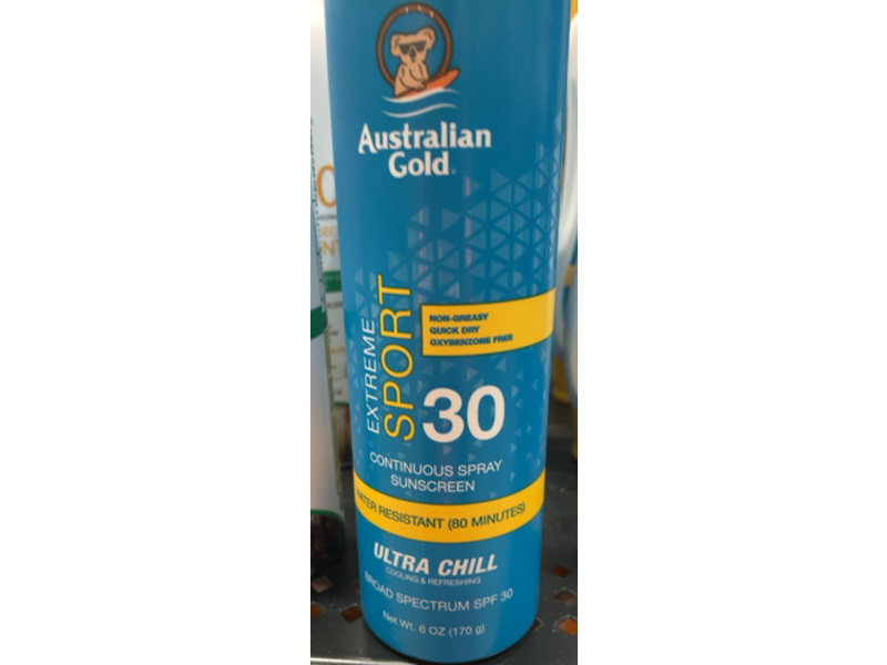 Australian Gold Extreme Continuous Spray Sunscreen, SPF 30, 6 oz/170 g