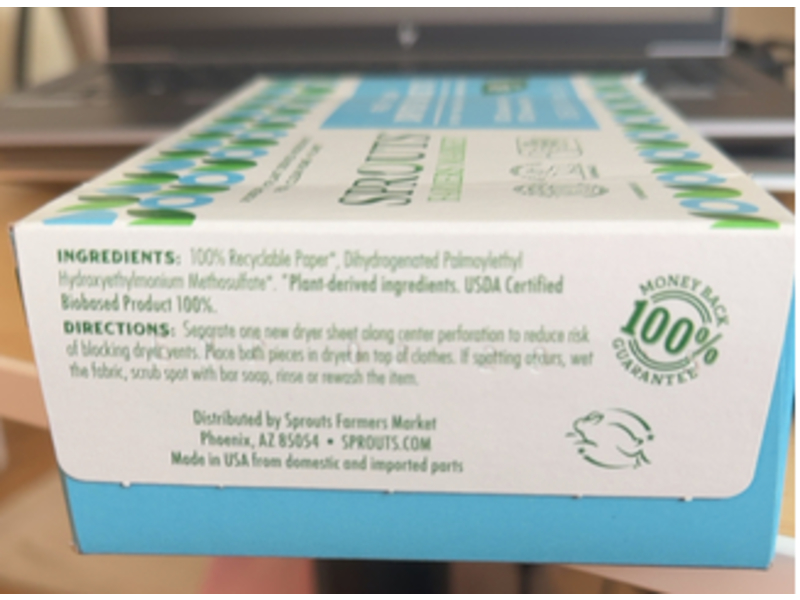 Sprouts Dryer Sheets, Free + Clear, 80 Count