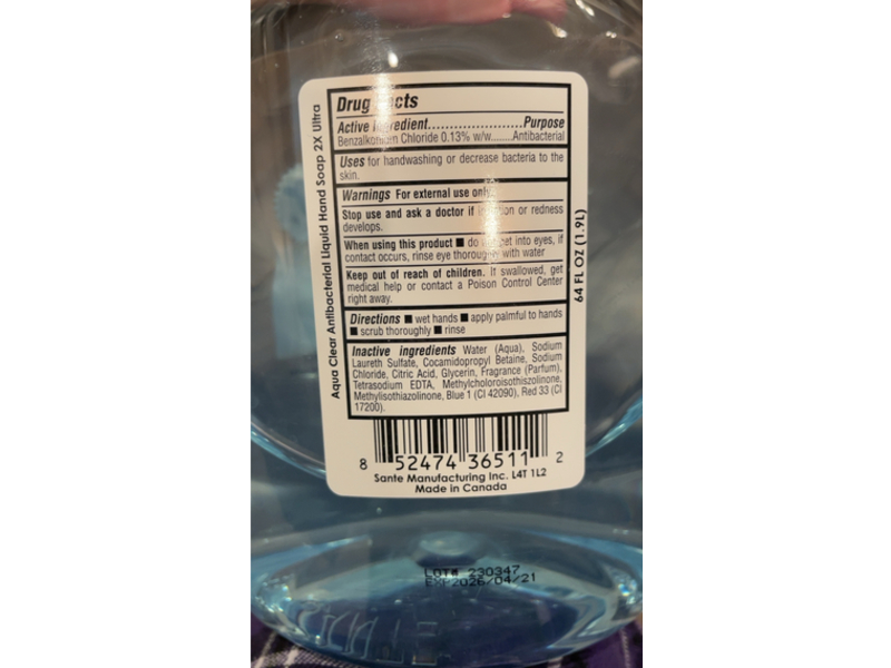 Spa Soap Antibacterial Hand Soap, 64 fl oz/1.9 L