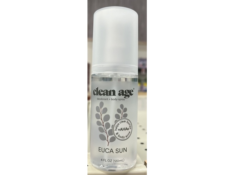 Clean Age Euca Sun Deodorant + Body Spray, 4fl oz/120 mL