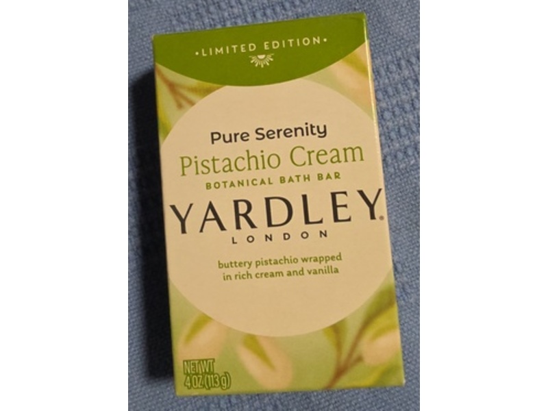 Yardley London Pure Serenity Botanical Bath Bar, Pistachio Cream, 4 oz/113 g