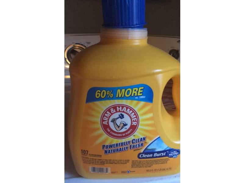 Arm & Hammer Liquid Laundry Detergent, Clean Burst, 107 Loads, 160.5 fl oz/4.74 L