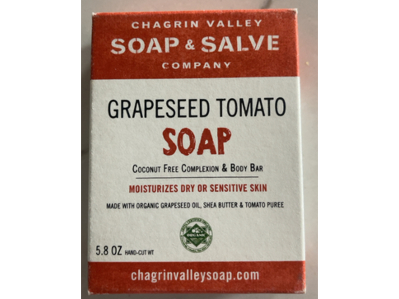 Chagrin Valley Soap & Salve Co Grapeseed Tomato Body Bar Soap, 5.8 oz