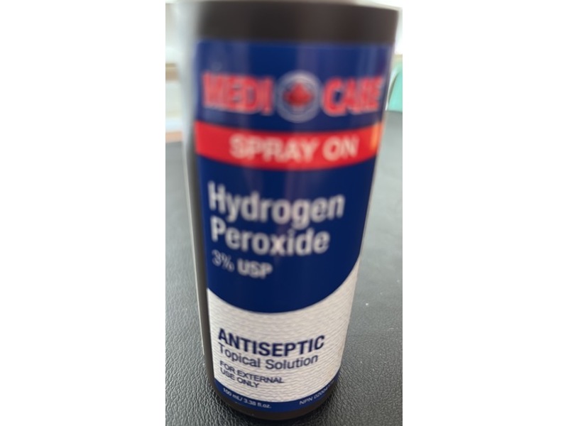 Medi Care First Aid Antiseptic Topical Liquid, Hydrogen Peroxide, 3.38 fl oz/100mL